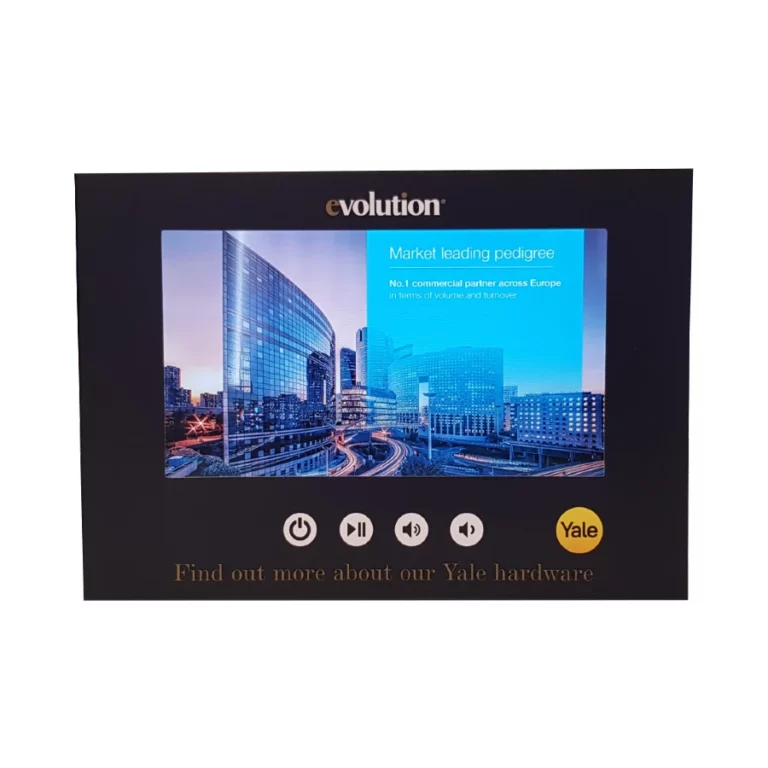 single Video panel video brochure screen on