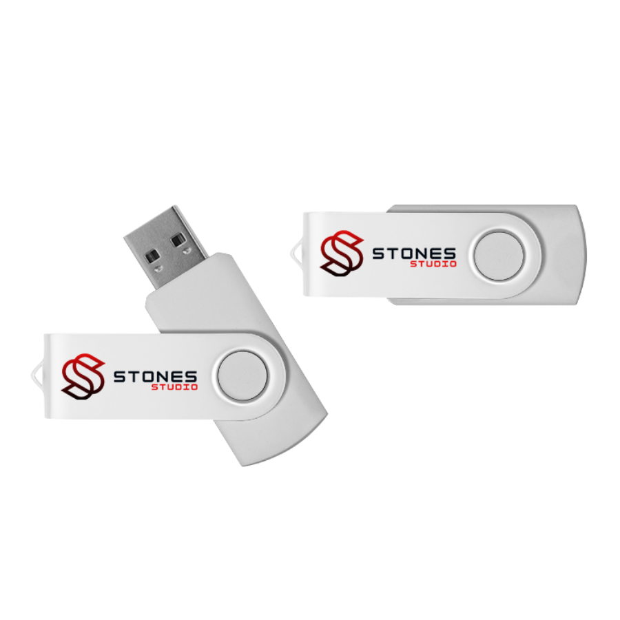 white twister usb drive white clip