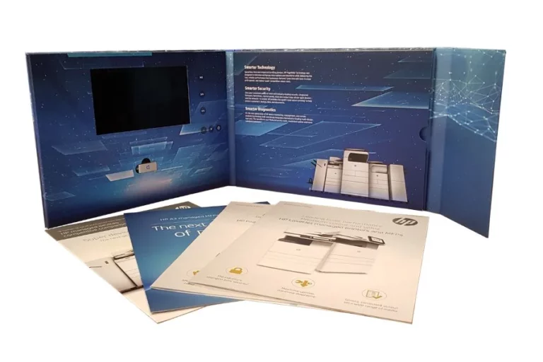 Video Brochure book with compartment